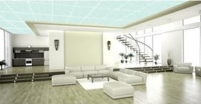 Mẫu hoa văn với sắc xanh trần nội của công ty Vĩnh Tường giúp ngôi nhà hạ nhiệt trong ngày hè