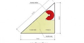 Thiết kế nhà trên đất hình tam giác